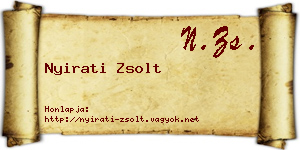 Nyirati Zsolt névjegykártya